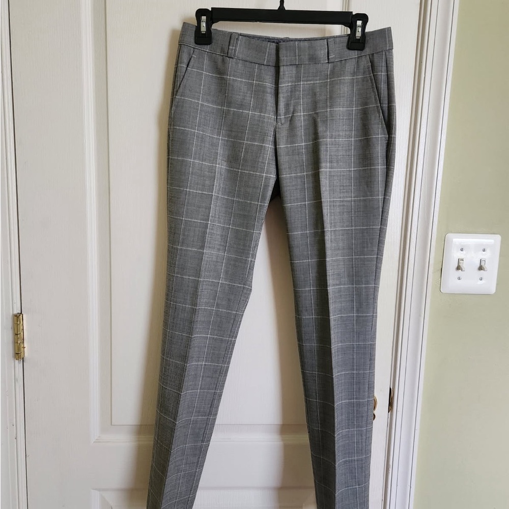 (New) Banana Republic Gray Plaid Dress Pants